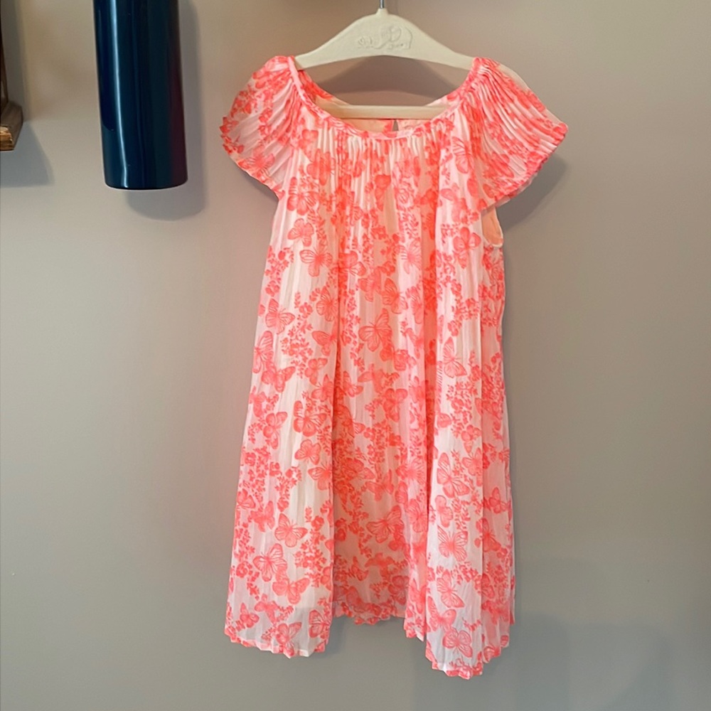 H&M butterfly pleated dress 4T